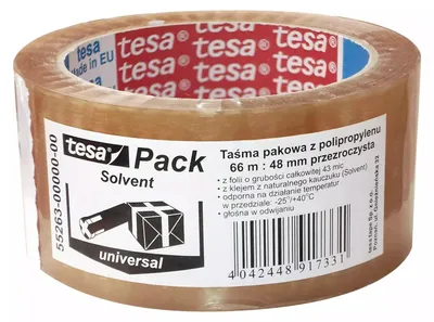 Immagine prodotto di Nastro da imballaggio Tesapack Solvent 66 m x 48 mm - TESA
