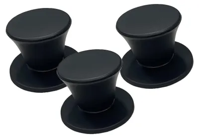 Produktbild von 3er Set. Universal Topfdeckel Ersatzknopf, hitzebeständige, Pfannendeckel Haltegriffe Topfdeckelknopf, Topfdeckel Griff(Schwarz)