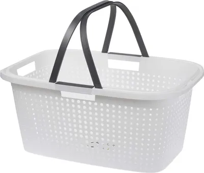 Zdjęcie produktu dla Kosz na pranie z uchwytami, tworzywo sztuczne, 60 x 40 x 26 cm