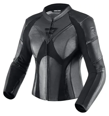 Produktbild von Rebelhorn Rebel Damen Motorrad Lederjacke, schwarz, 40