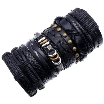 Image de Bracelets pour hommes DE-34315 - Noir élégant KP34315