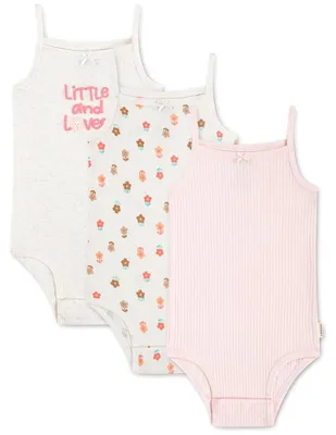 Productafbeelding van HUGGIES Body met bandjes (3-pak), meisjes, wit