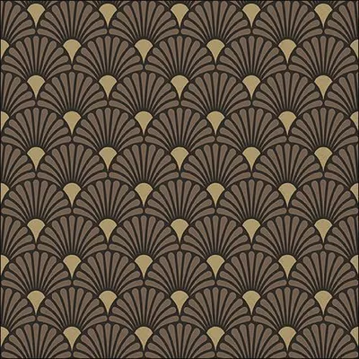 Produktbild von RP 20 Servietten Art Deco black/gold - Elegante Bögen schwarz-gold 33x33cm