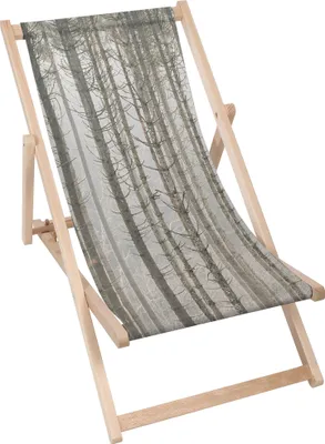 Zdjęcie produktu dla Dreamroots Składany drewniany leżak, drewno bukowe do 130 kg, składany leżak z 3-stopniową regulacją nachylenia oparcia, Mysterious Forest