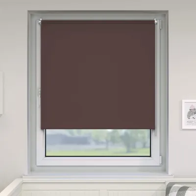 Produktbild von Verdunkelungsrollo Fenster ohne Bohren Klemmfix 90x150cm braun VICTORIA M