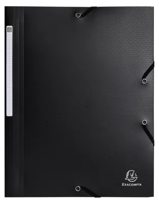 Produktbild von Exacompta 50x Sammelmappe A4 RC-PP, Opak - Schwarz - 55701E