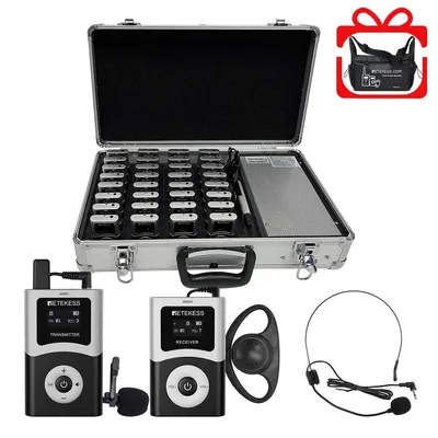 Produktbild von Retekess T130U (T130 4rd) Tour Guide System Set, 200M, U-Band-Reiseführersystem, Ladekoffer mit 32 Steckplätzen, Ladekoffer mit 60 Steckplätzen