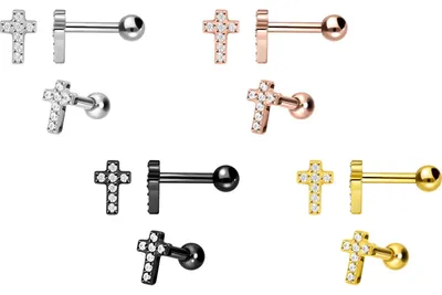 Produktbild von Ohrpiercing Titan Ohrpiercing KRISTALLKREUZ