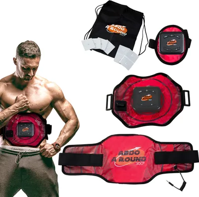 Image de Bonplus BP électrostimulateur musculaire, EMS abdominaux, appareil d'entraînement EMS, Abdo Un tour 360º, stimulateur abdominal, ceinture EMS