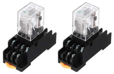 Obrázok produktu pre 2 kusy elektromagnetických relé s DC 24 V, 11-pinové, 5A
