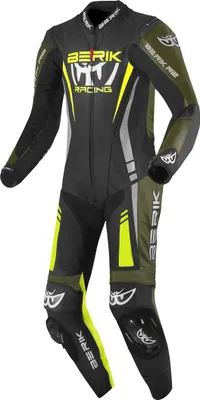 Immagine prodotto di Berik Absolute GP Tuta in pelle da moto 1 pezzo, nero/giallo fluo/verde, 54