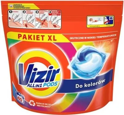 Zdjęcie produktu dla Vizir Kapsułki do prania All in1 PODS Color 30 szt. (30 x 18,2 g)