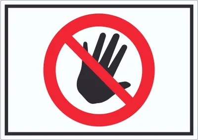 Produktbild von Bitte nicht anfassen Symbol Aufkleber A2 (420x594mm)