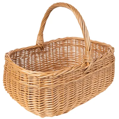 Productafbeelding van Creative Home Grote Rieten Mand met Handvat 36 x 27 x 32, Natuurlijk Bruin