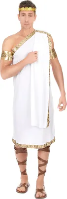 A man wearing a Roman costume.