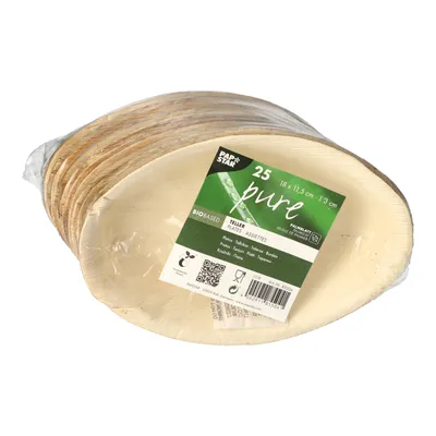 Image de Papstar Palm leaf pure plate oval