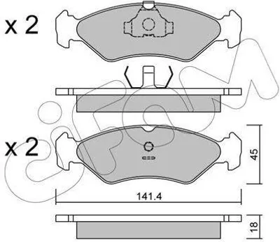 Produktbild von CIFAM Bremsbeläge Satz Vorne Bremsklötze für FORD FIESTA III (GFJ) 822-073-0