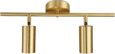 Immagine prodotto di SensaHome FCMX774-A-GD Faretti da incasso oro - Faretti dorati a 2 luci - 50x21 cm - Attacco GU10*3W - Senza lampadina