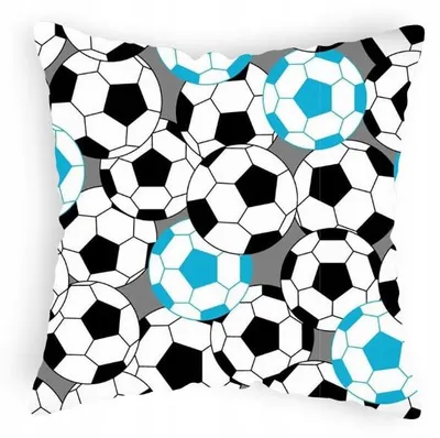 Produktbild von Designpremium Fußball Kissenbezug Blau 40x40 cm