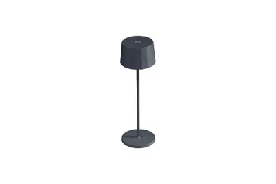 Immagine prodotto di Lampada da tavolo Kettler LED RIBBED Ø 11 cm, altezza 35 cm, grigio alluminio / policarbonato - Offerta speciale