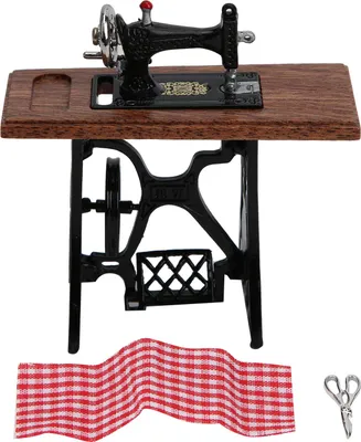 Produktbild von Maßstab 1:12 Nähmaschine Vintage Mini Puppenhaus Möbelzubehör