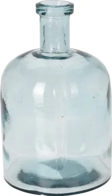 Produktbild von Blumenvase aus recyceltem Glas, Flasche, 24 cm