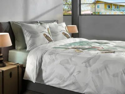 Produktbild von Heckettlane White Bettbezug Musa - 155x220 cm + 1 Kissenbezug - Hergestellt aus 100% Baumwolle