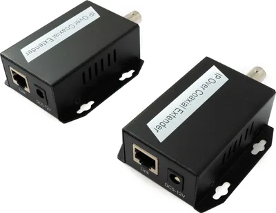 Produktbild von SYSTEM-S 75 Ohm IP Extender Set LAN RJ45 zu BNC Koaxialkabel in Schwarz