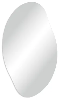Produktbild von SONGMICS Wandspiegel, rahmenloser Spiegel in Blütenblattform, asymmetrisch, für Bade-, Schlafzimmer, Flur, 85 x 50 cm