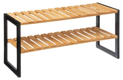 Obrázok produktu pre Botník bambus, 6 párov topánok, stohovateľný, pre domácnosť, hnedá