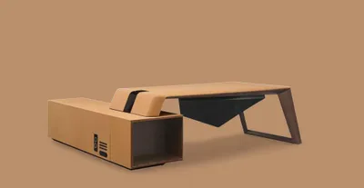 Produktbild von Design Büro Office Kanzlei Tisch Regal Akten Schrank Schreib Tische Sessel 3tlg