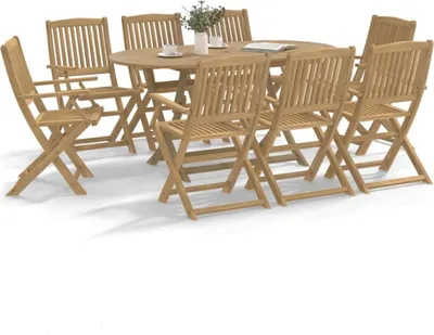 Produktbild von "im Angebot" Gartenstühle 8 Stk. - bis 150 kg - Klappbar 54x61x88 cm Massivholz Akazie - Stapelsessel CC9542