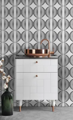 Produktbild von Coloray Fototapete 208x146 cm Vlies-Fototapete - Minimalistische Kreise retro funky geometrisch