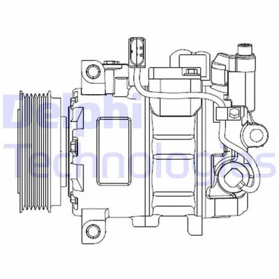 Produktbild von DELPHI CS20476 6SEU14 Klimaanlage Klimakompressor PAG 46 für VW Transporter V Bus (7HB, 7HJ, 7EB, 7EJ, 7EF, 7EG, 7HF, 7EC) Multivan V