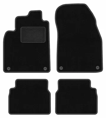Produktbild von Velours-Fußmatten für Saab 9-3 II Y3SF 2002-2014 (Kombi/Limousine) – 4-tlg, Schwarz, passgenau – Wielganizator LUX