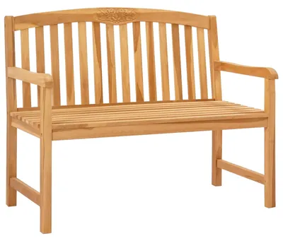 Image de Banc en Bois Sculpté en Rose Naturel 114 x 60,5 x 95 cm