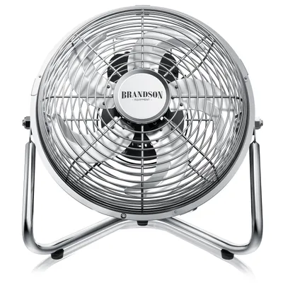 Produktbild von Brandson Bodenventilator 30 cm, Windmaschine Retro Stil, Ventilator, 3 Geschwindigkeitsstufen, Standventilator, hoher Luftdurchsatz, stufenlos neigbar, Silber