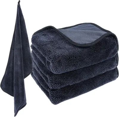 Productafbeelding van 3 microvezeldoeken, absorberende droogdoeken voor in de douche, extreem absorberend, snel drogend en zonder pluizen, krasbestendig, 40 x 60 cm
