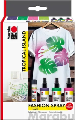 Obrázek produktu pro Marabu 171900085 Textilní barva ve spreji "Fashion-Spray" Set TROPICAL ISLAND(S)