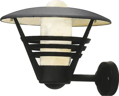 Produktbild von Konstsmide Gemini Wandleuchte schwarz lackiertes Aluminium, opales Glas, Hand EU 503-750