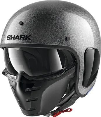 Produktbild von Shark S-Drak Glitter Jethelm, silber, XS (53/54)