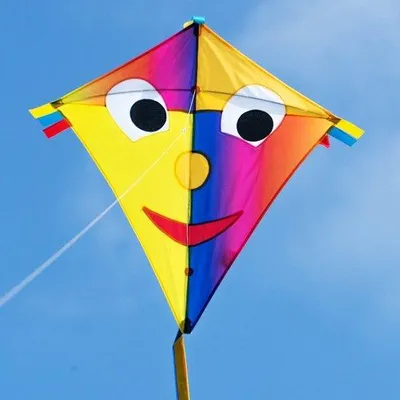 Produktbild von Kinderdrachen 65x72cm für Kinder ab 3 Jahren mit 80m Seil