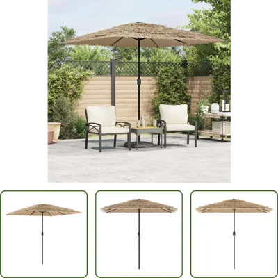 Produktbild von The Living Store Sonnenschirm mit Stahlmast Braun 248x248x248 cm