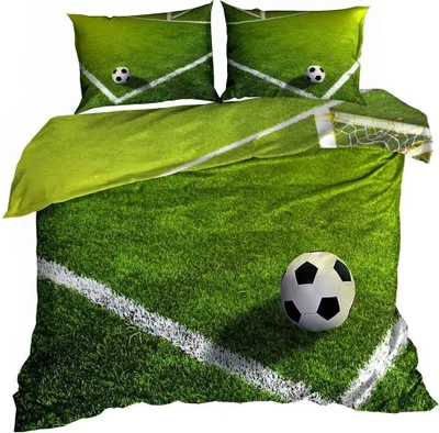 Obrázok produktu pre 3D bavlnená saténová posteľná bielizeň 160 x 200 cm FUTBALOVÝ ŠTADIÓN