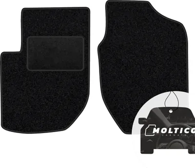 Produktbild von moto-MOLTICO Vorne Fußmatten Auto Velours Autoteppiche Schwarz Automatten Set 2-teilig passend für Range Rover 1994-2002