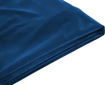 Obrázok produktu pre BELIANI Náhradný poťah na posteľ tmavomodrý zamat 160 x 200 cm snímateľné čalúnenie vhodné na pranie