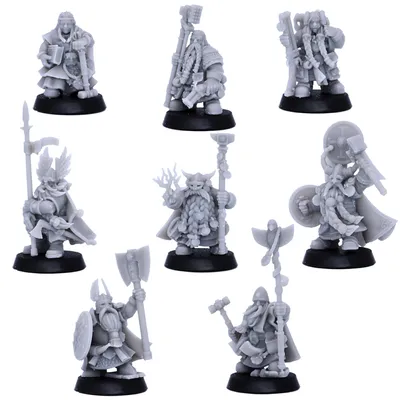 Produktbild von Miniatur Zwergenhelden Set für Rollenspiele