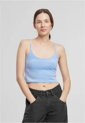 Obrázek produktu pro Dámské tílko Urban Classics Ladies Short Velvet Top powderblue - M