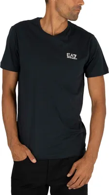 Produktbild von EA7 Herren Brust-Logo T-Shirt, Blau XL