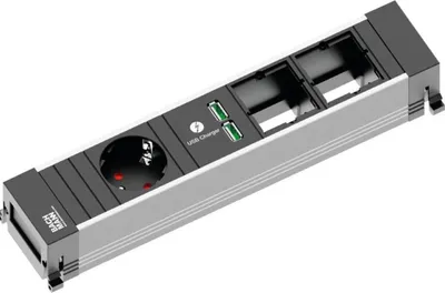 Obrázek produktu pro Bachmann 916.0041, 0,1 m, Hliník, Černá, 1 AC zásuvky / AC zásuvek, 261,9 mm, 1 kusů